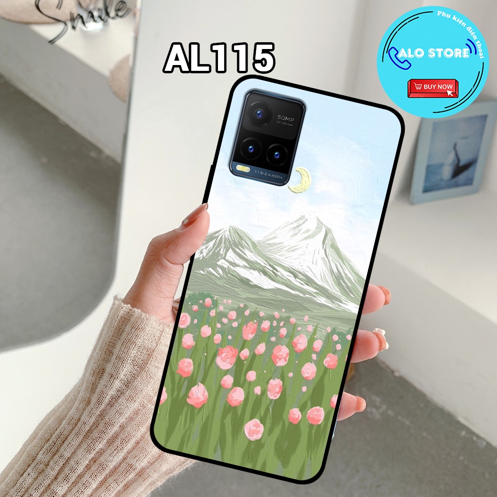 Ốp điện thoại Vivo Y21 - Y21S - V20 - V21 5G - Ốp lưng Vivo in hình hoa vintage nữ tính,dễ thương