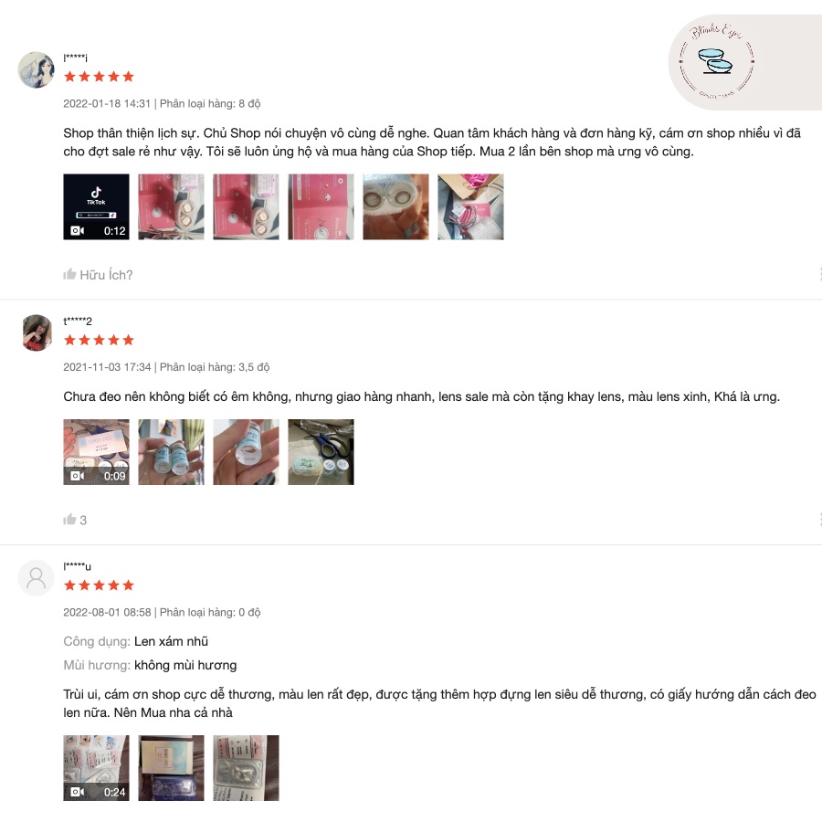 Lens Mắt Xám Nhũ Twinkle Gray BLINKS EYES Kính Áp Tròng 14mm Độ Cận Từ 0 Đến 8 Độ Sử Dụng Trong 6 Tháng