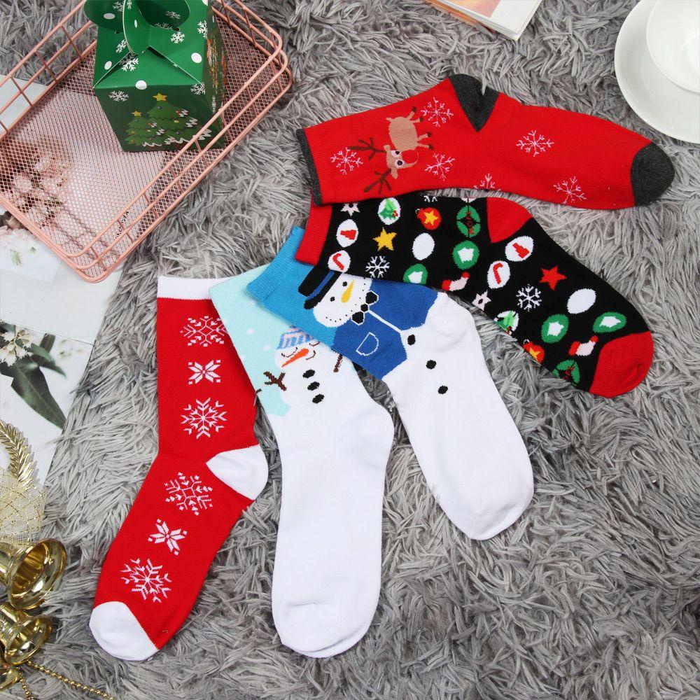 DIACHAVN Vớ Cotton Trang Trí Giáng Sinh Năm Mới Cho Nữ