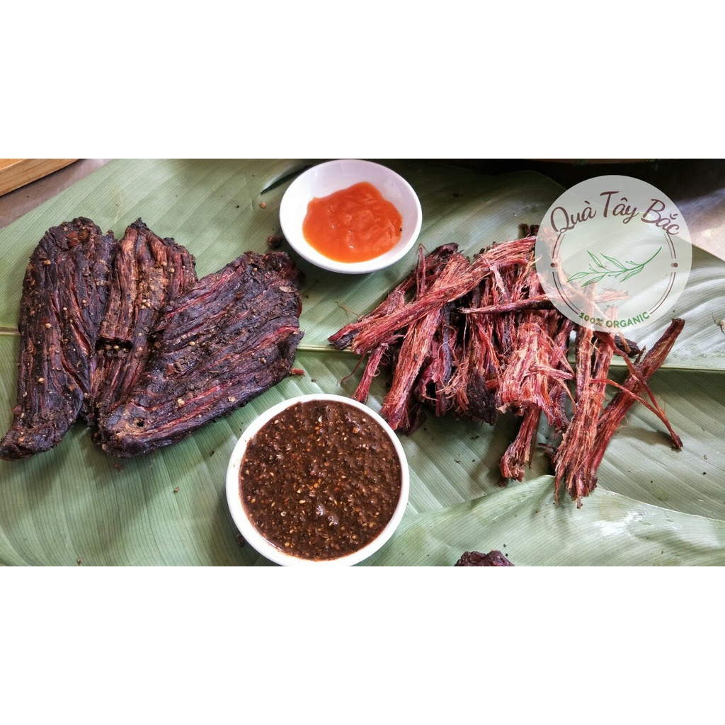 Thịt trâu gác bếp Tây Bắc bao Thơm Ngon Chuẩn vị - Sẵn SLL - TẶNG CHẨM CHÉO