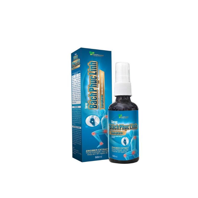 Xịt giảm đau xương khớp BÁCH PHỤC LINH giúp giảm nhanh các cơn đau sưng tấy - Lọ 50ml