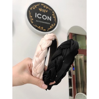 Bờm tết lụa hàn quốc cao cấp. chất liệu vải lụa cao cấp. màu đen - kẹp tóc nơ, phụ kiện tóc, bờm đính đá