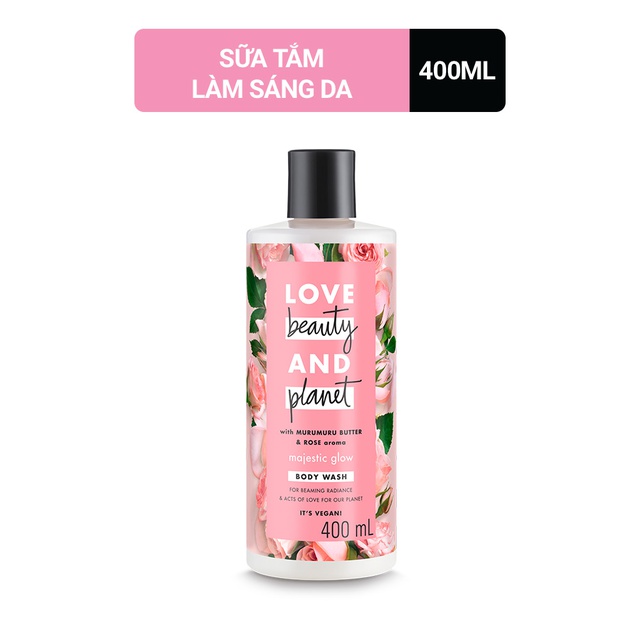 Sữa tắm sáng da rạng rỡ Love Beauty And Planet Majestic Glow 400ml/chai