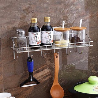 Kệ để gia vị treo tường kèm móc