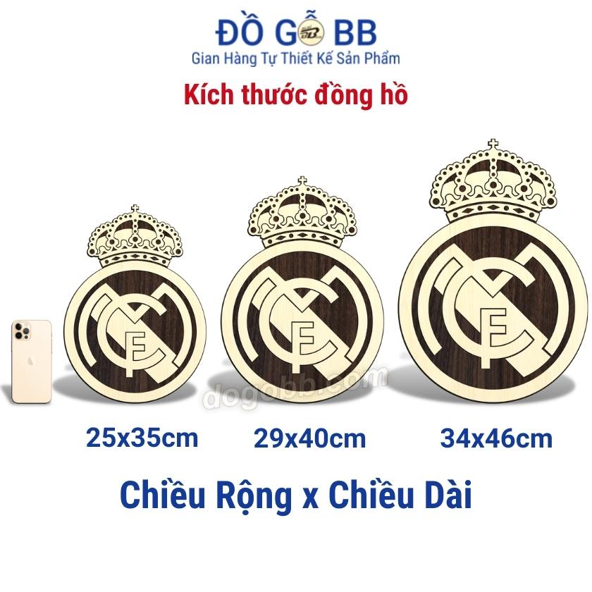 Logo Bóng Đá Logo Real Madrid  Decor Trang Trí Treo Tường Bằng Gỗ Bền Rẻ Đẹp - Đồ Gỗ BB