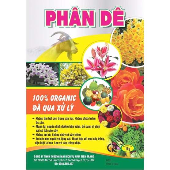 [1kg] PHÂN DÊ CAO CẤP ĐÃ QUA XỬ LÝ