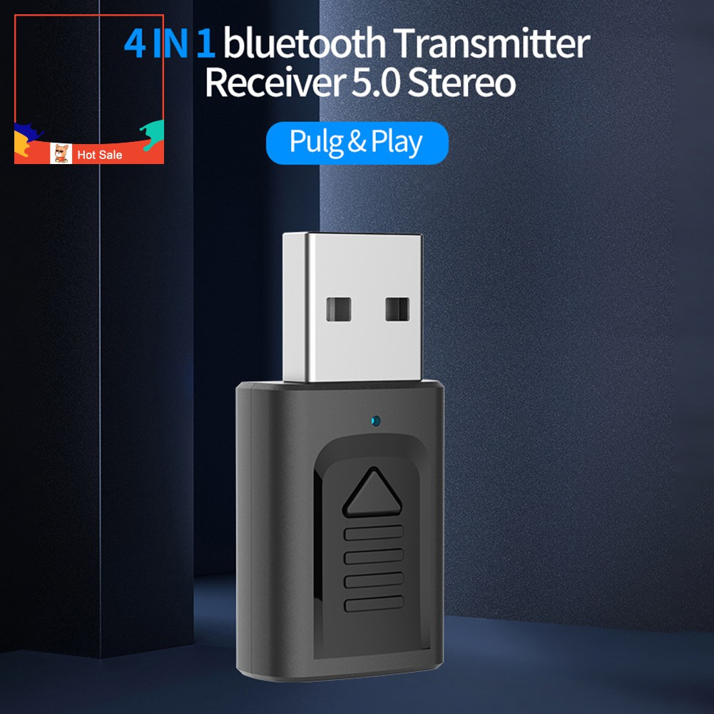 Usb Nhận Tín Hiệu Âm Thanh Bluetooth 5.0 4 Trong 1 Cho Pc Tv