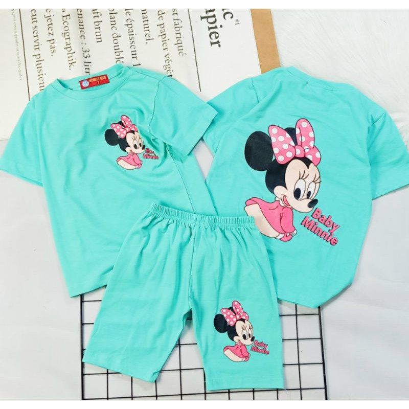 Đồ Bộ Bé Gái Cotton xuất khẩu Bộ Hè Bé Gái Size Đại 24-35kg