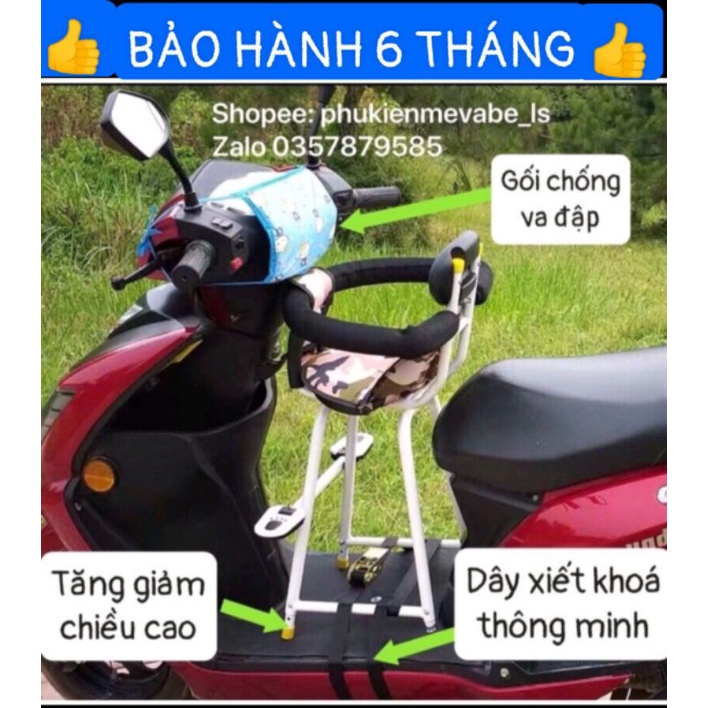 TD01-Ghế ngồi xe máy đa năng bán chạy cho bé( tặng gối)