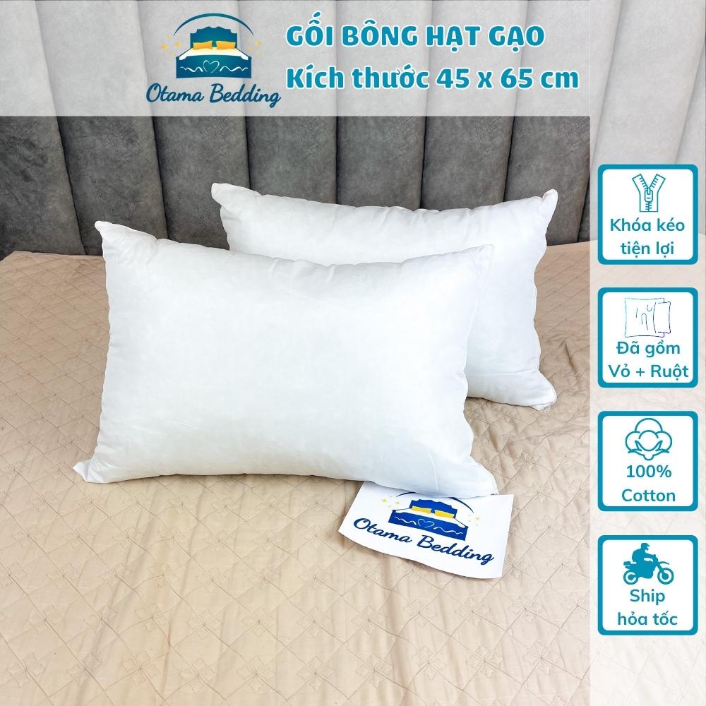 Ruột Gối Đầu Gối Tựa Bông Gòn 45X65 Cm Đàn Hồi Lõi Bông Kháng Khuẩn - Otama Bedding