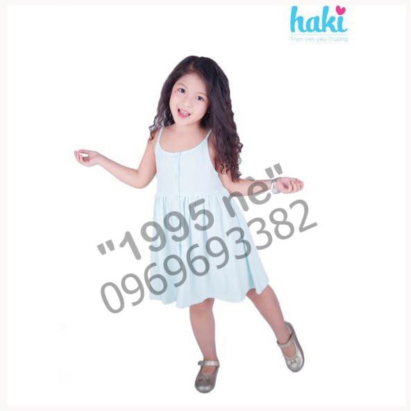 Váy hai dây - xanh mint vải cotton mềm mịn chính hãng HAKI ( Hàng Việt Nam xuất khẩu)