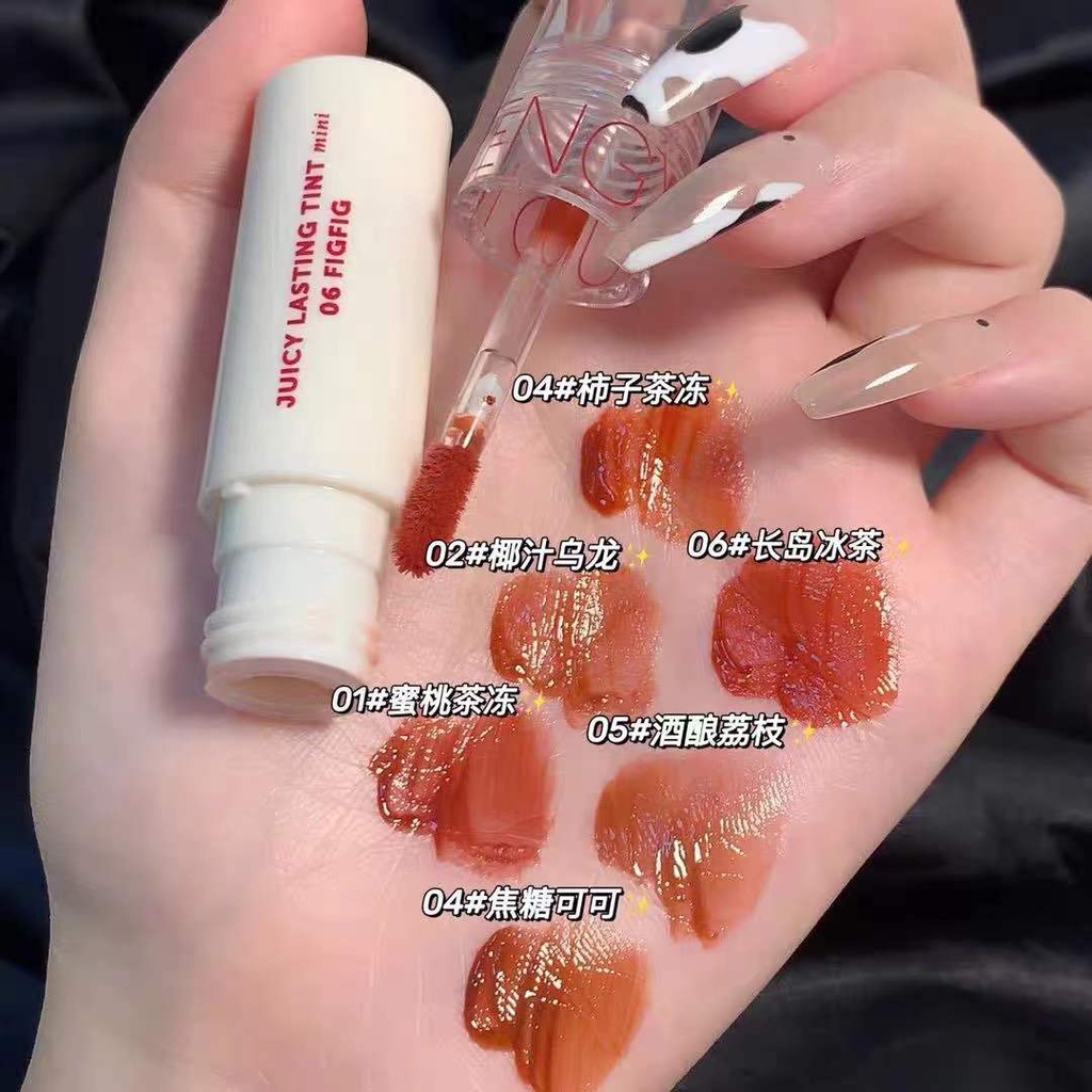 Son bóng MENGXIDUO 3D hương trái cây chống nước lâu trôi 3g