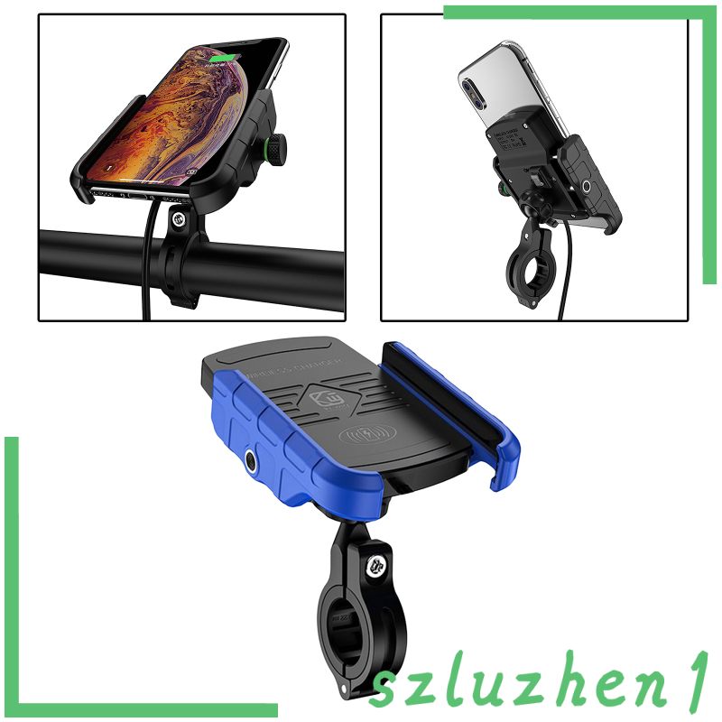 [Hi-tech] Motorcycle 15W Qi Cell Phone Holder for 3.5-6.5 inch Cellphones