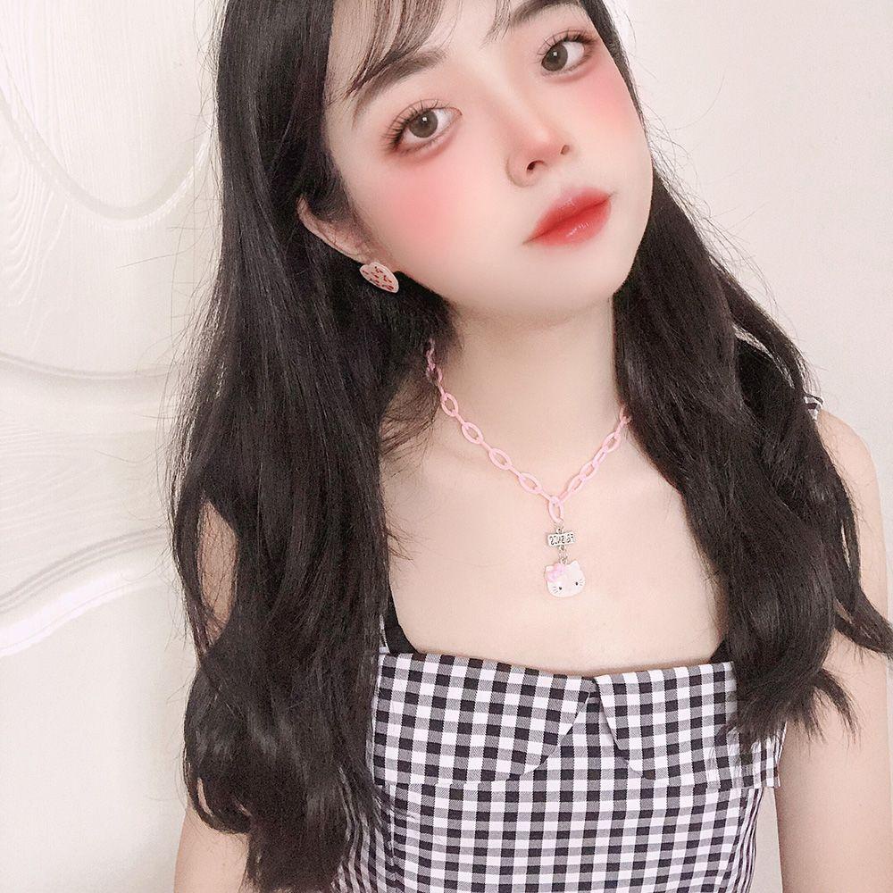 MOCHO Vòng Cổ Choker Mặt Mèo Hoạt Hình Bằng Acrylic