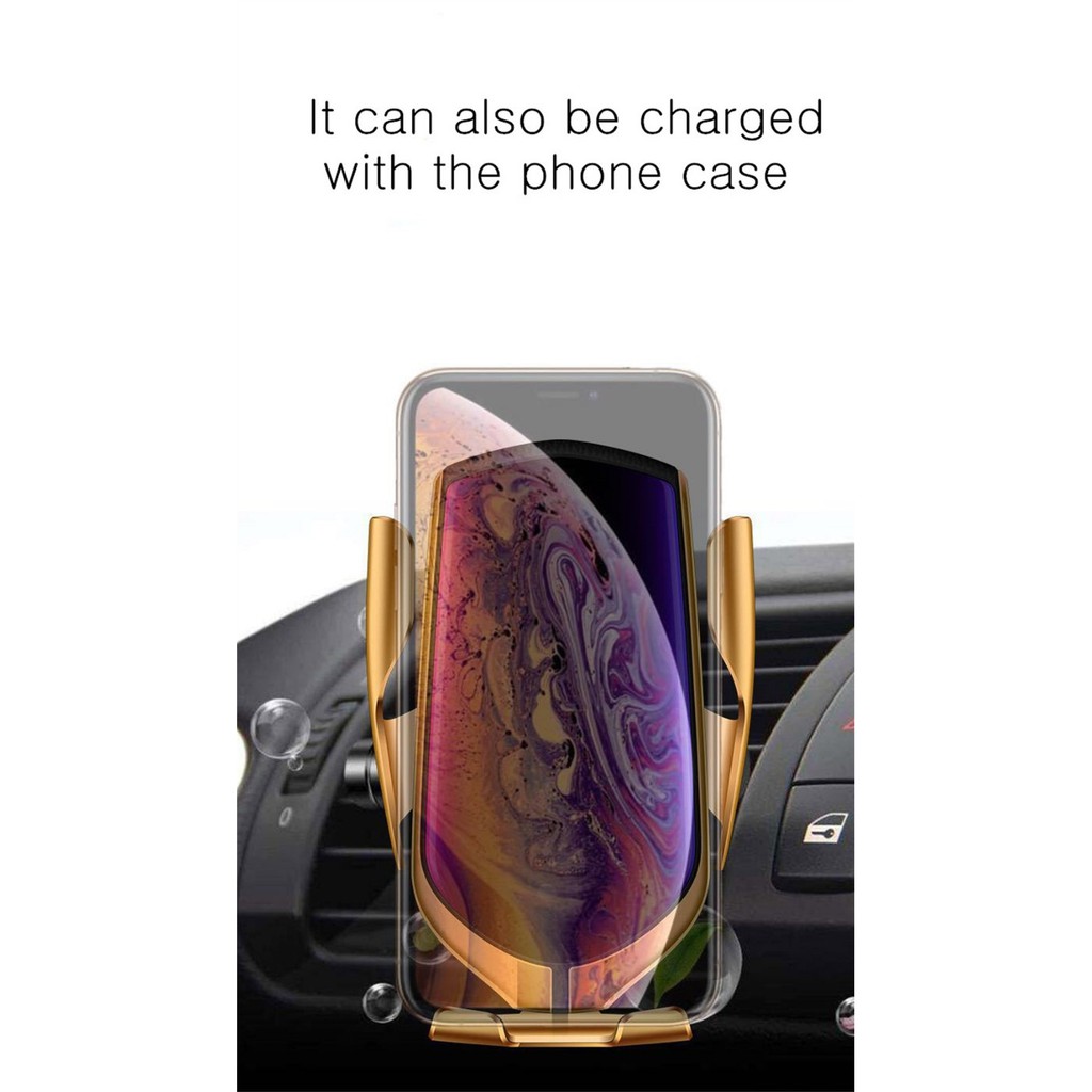 Củ sạc điện thoại không dây trên ô tô cho iPhone Samsung