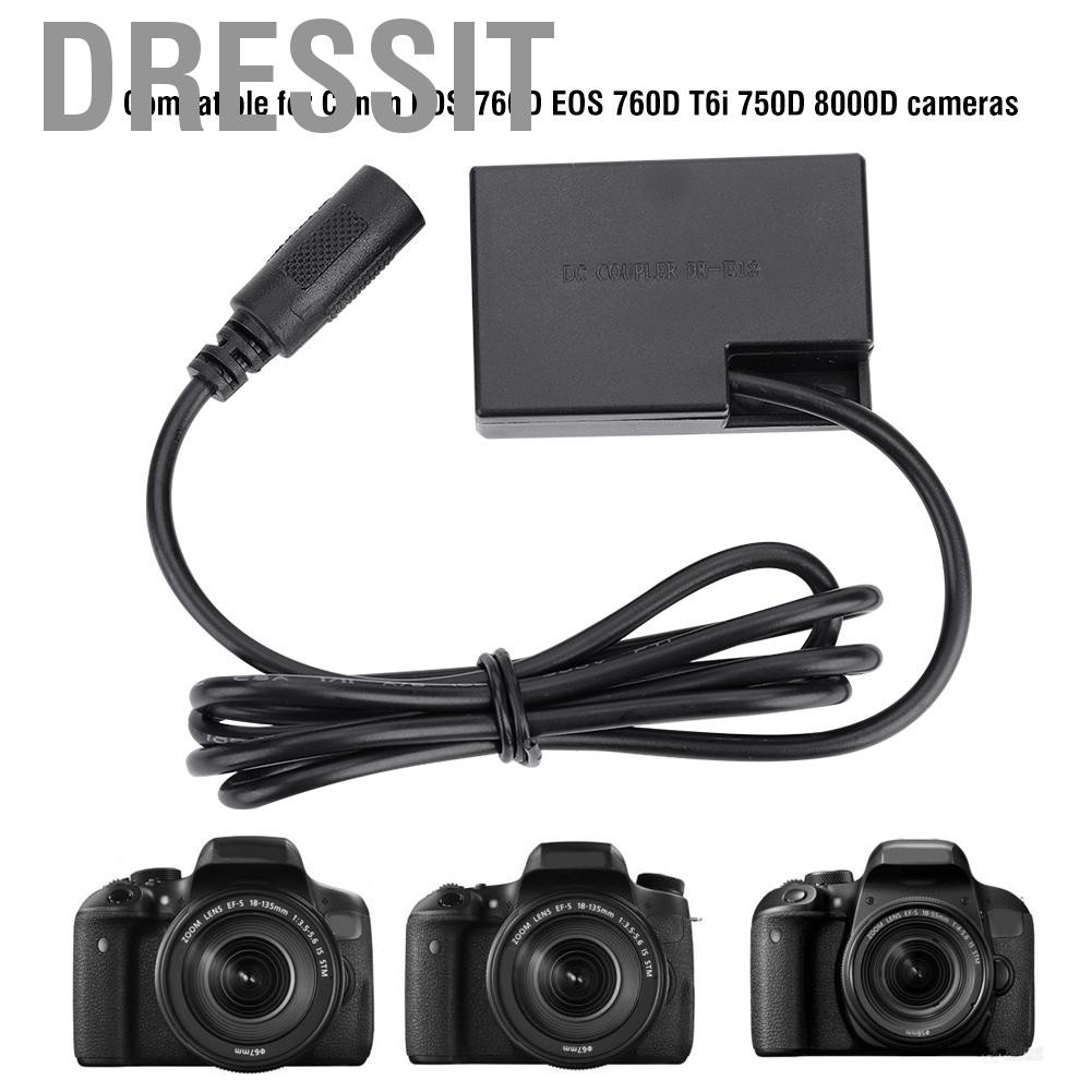 Dressit 750D Dummy Battery  Coupler for Canon EOS-760D Camera