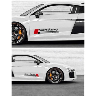 Bộ 02 tem decal dán sườn xe SPORT RACING