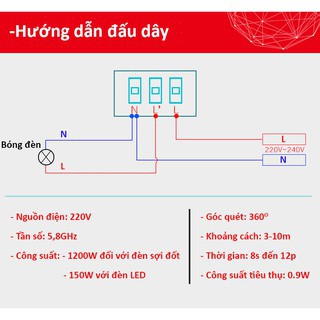 Phụ kiện đèn âm trần- Công tắc cảm biến chuyển động chuyên cho đèn trần ( Đèn chùm, đèn âm trần, nhiều chế độ chỉnh)