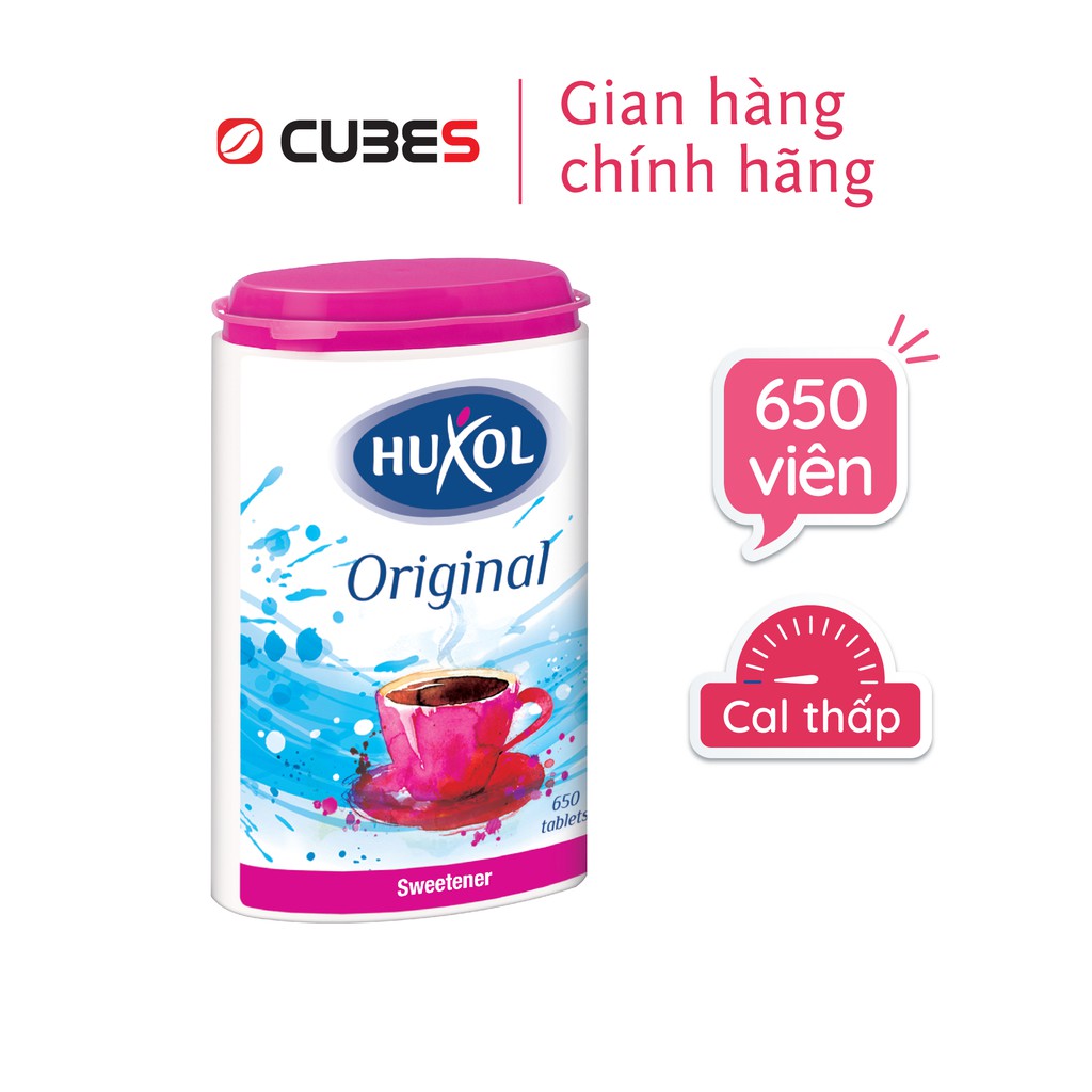 Đường Ăn Kiêng Huxol Original 650 viên - Dành cho người giảm cân, tiểu đường, cao huyết áp