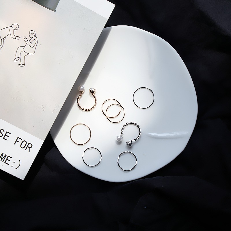 Set Of Beautiful Korean Style Rings For Women