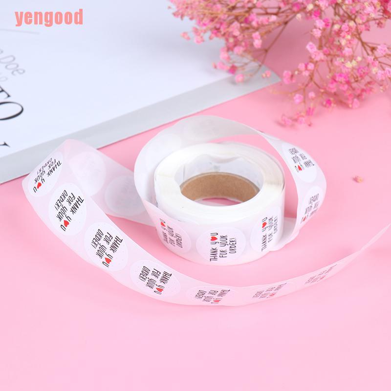 Set 500 Miếng Dán Tròn In Chữ Thank You Trang Trí
