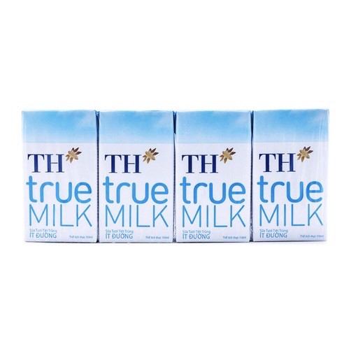 Thùng sữa tươi tiệt trùng Ít đường TH True Milk 110mlx48