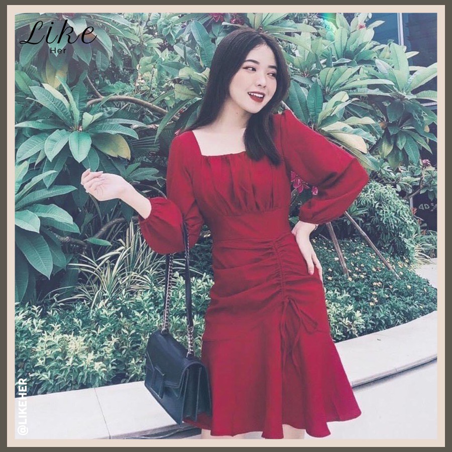 ĐẦM THIẾT KẾ DỰ TIỆC RÚT NHÚNG TÔN 3 VÒNG CỰC ĐẸP - LIKEHER