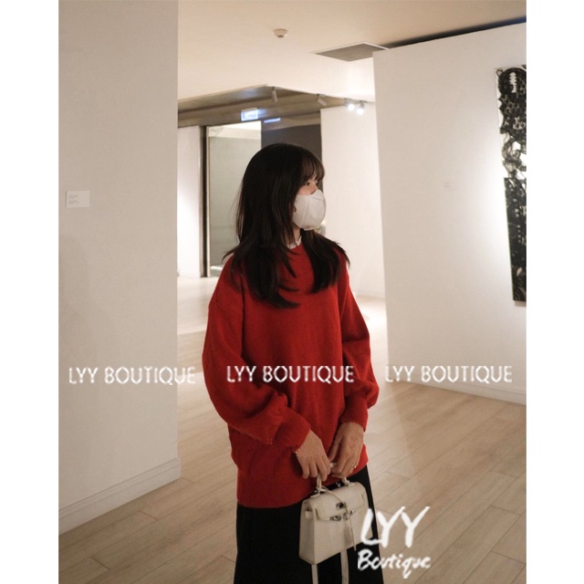 Áo len nữ lông thỏ cổ viền ren tay bo kiểu dáng Ulzzang form rộng 2 màu freesize hàng Quảng Châu LYY BOUTIQUE | BigBuy360 - bigbuy360.vn