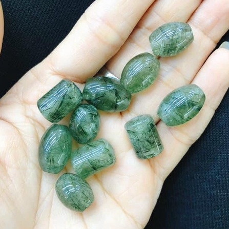 VÒNG TAY LU THỐNG TÓ.C XANH LÁ TRONG