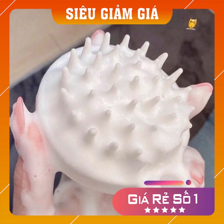 Lược gội đầu 💕 FREESHIP 💕 Lược gội đầu muji nhật bằng silicon mát xa da đầu giảm rụng kích thích mọc tóc