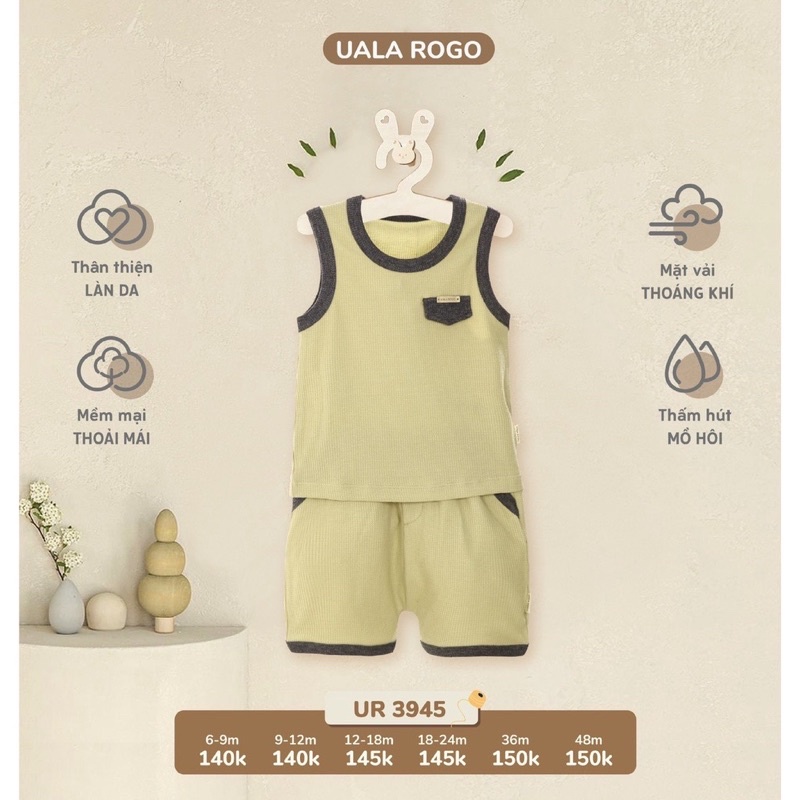 Bộ Ba Lỗ Vân Nổi Uala Rogo UR3945