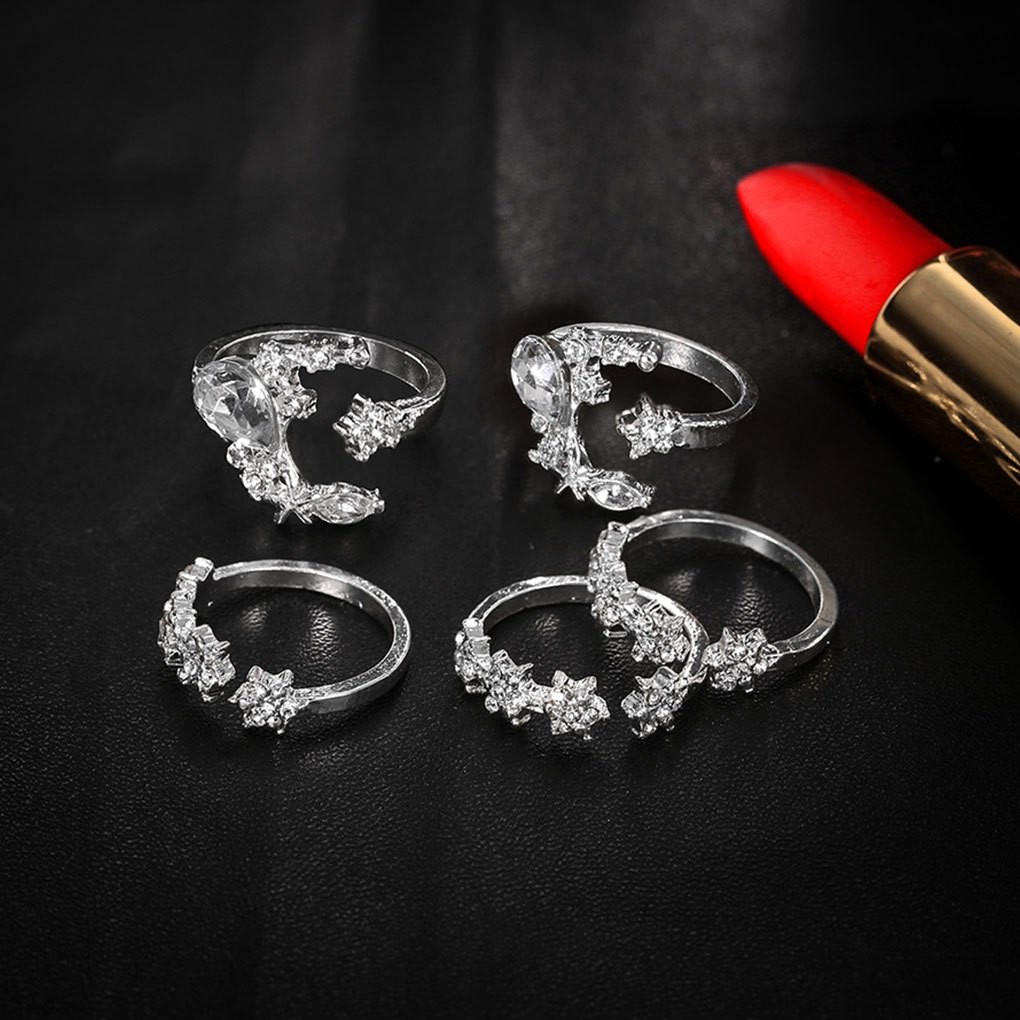 Set 5 nhẫn thời trang cổ điển dành cho nữ