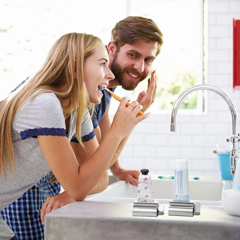 Dụng cụ nặn kem đánh răng bằng thép không gỉ tiện lợi