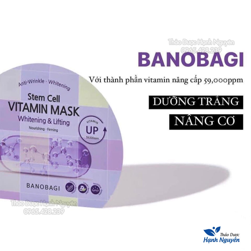 Mặt nạ giấy Banobagi (Mask dưỡng ẩm, bổ sung vitamin) - Thảo Dược Hạnh Nguyên