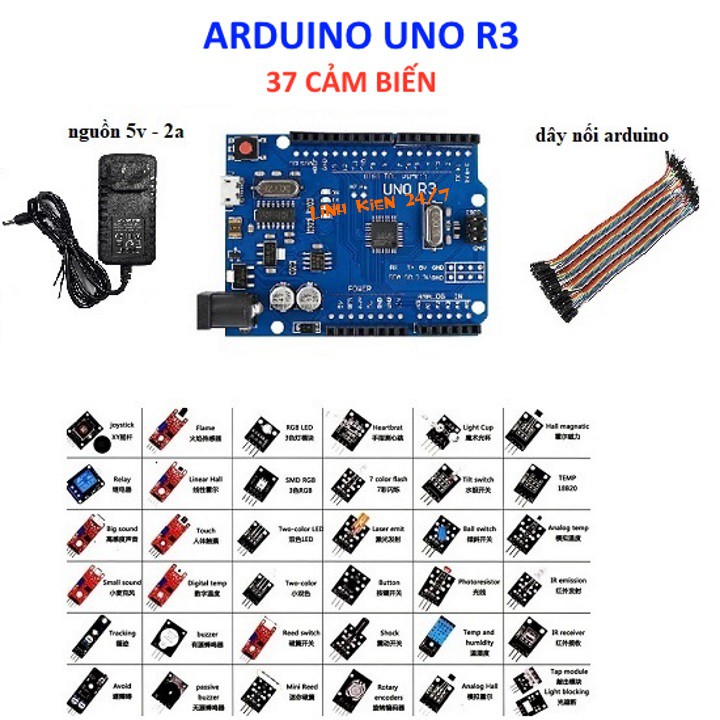 Combo Arduino Uno R3 Kèm Bộ Kit 37 Cảm Biến