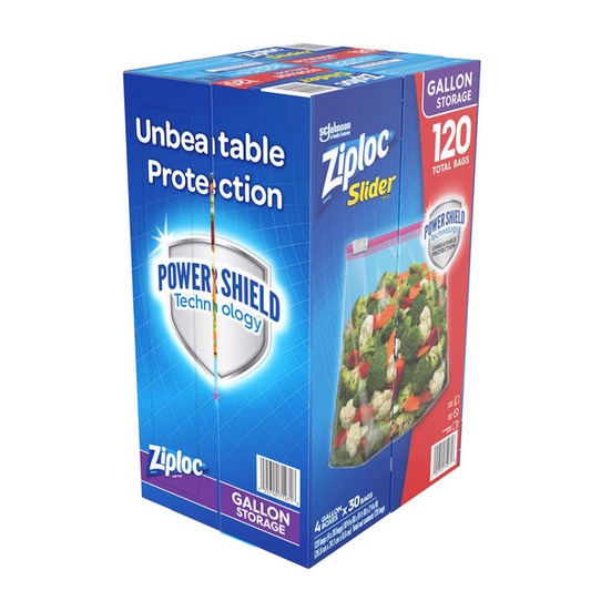 HỘP 30 TÚI KHÓA KÉO TRỮ THỰC PHẨM Ziploc Storage Slider Gallon Bags, 3.785ml