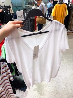 Áo cotton giấy cổ tim siêu đẹp
