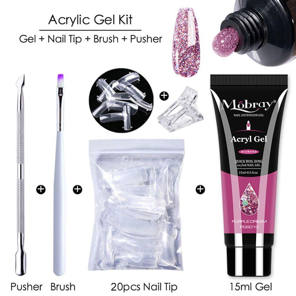Bộ Gel Poly Trang Trí Móng Tay Nghệ Thuật|Bộ Dụng Cụ Nối Móng Tay Nghệ Thuật