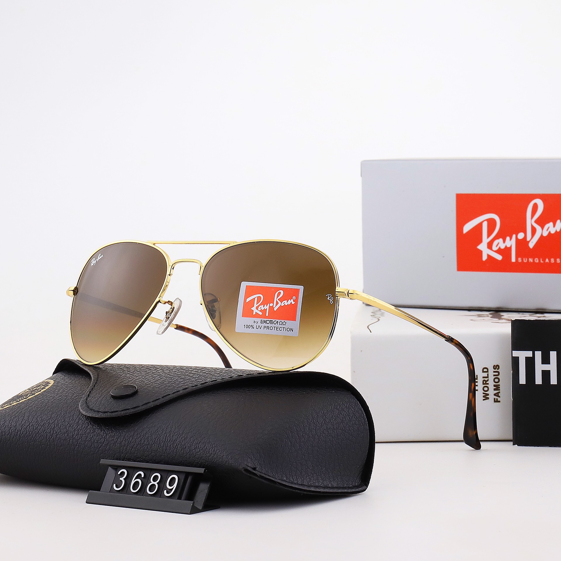 Aviator Ray-Ban_ chính hãng Kính râm 2021 Thời trang Hàn Quốc mới Kính râm nam nữ một mảnh Cặp đôi hợp thời trang Du lịch ngoài trời Kính râm lái xes