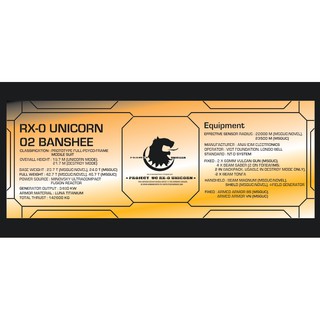 Decal dán base, tem metal sticker PG Unicorn - Banshee - Phenex