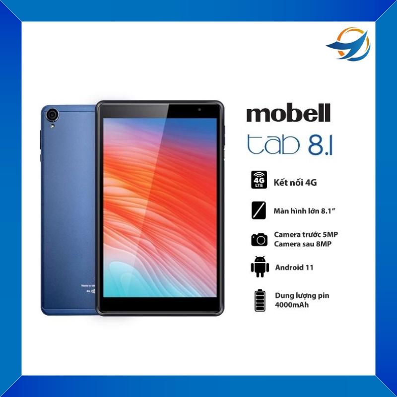 Máy Tính Bảng mobell Tab 8.1 Android 11 4G+WIFI RAM 2G Bảo Hành 06 Tháng