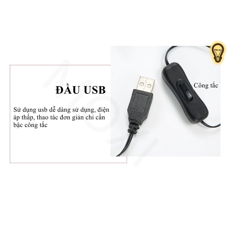 【HÀNG SẴN】Đèn led cây để bàn lá phong mùa thu thiết kế độc đáo trang trí DECOR phòng ngủ dùng USB tiện dụng MOXI.