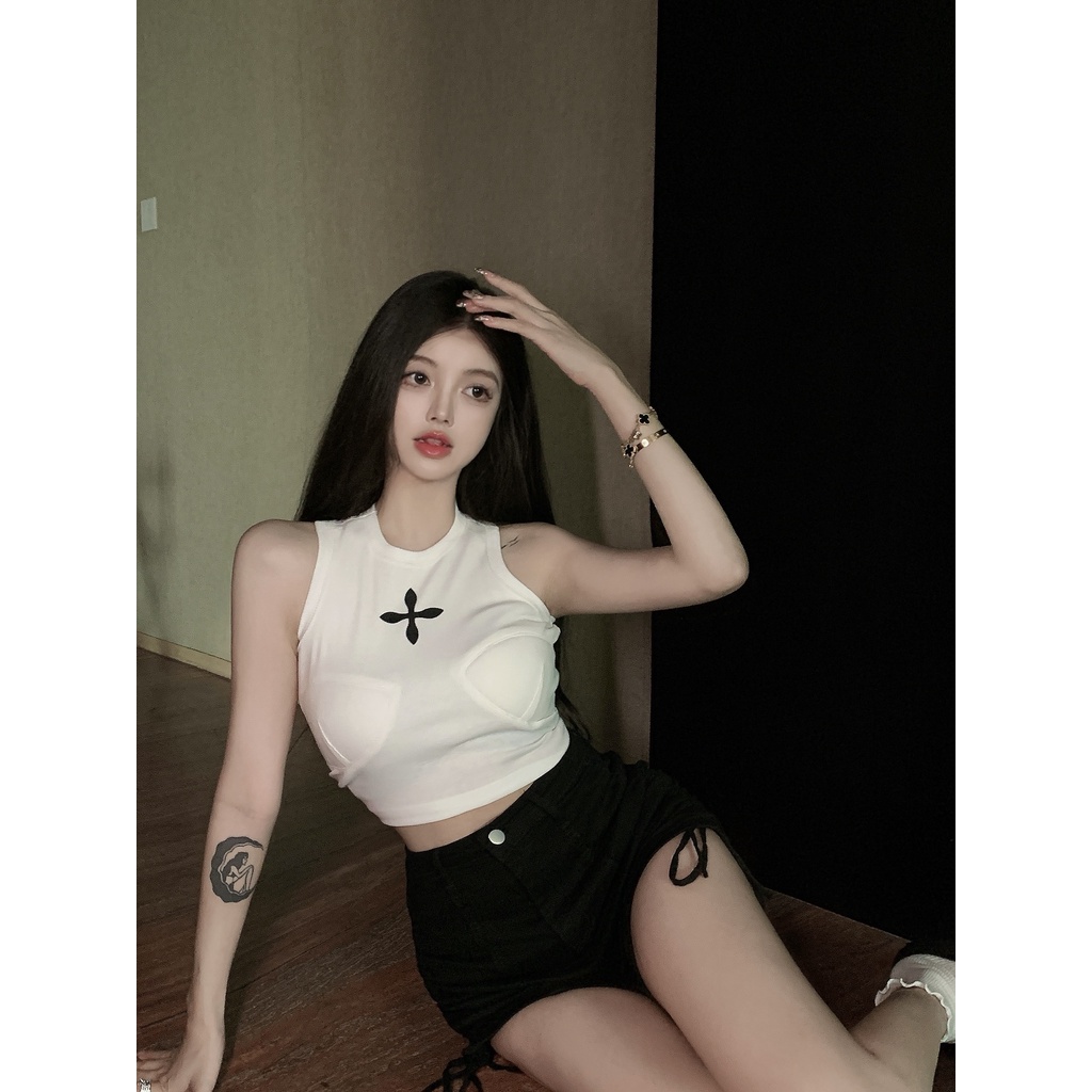 HUANG YOYO Áo Hai Dây Thể Thao Thời Trang Quyến Rũ Cho Nữ