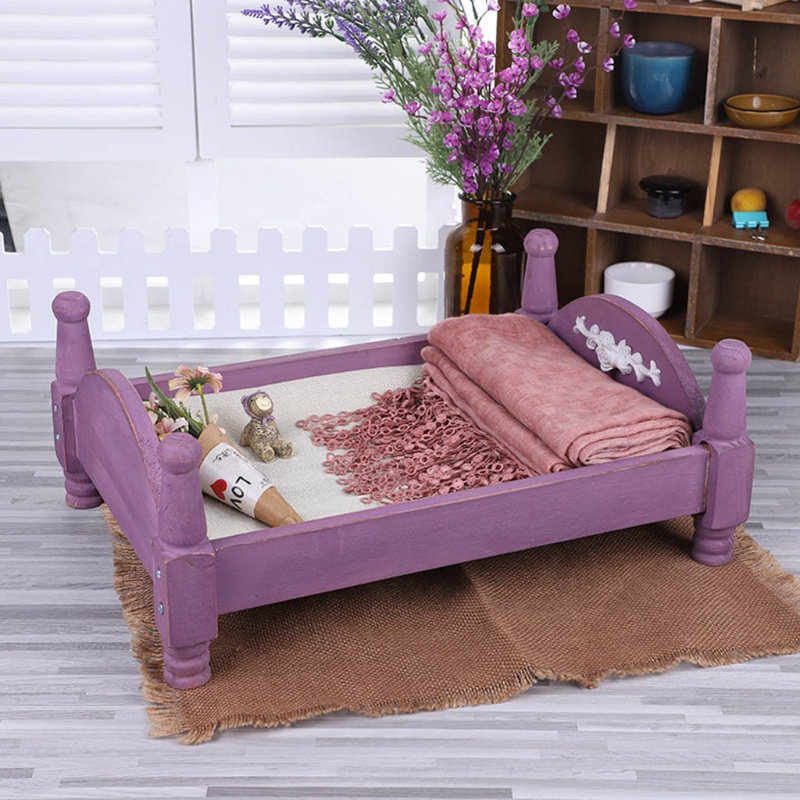 Giường Ngủ Em Bé Mini Phong Cách Retro Có Thể Tháo Rời