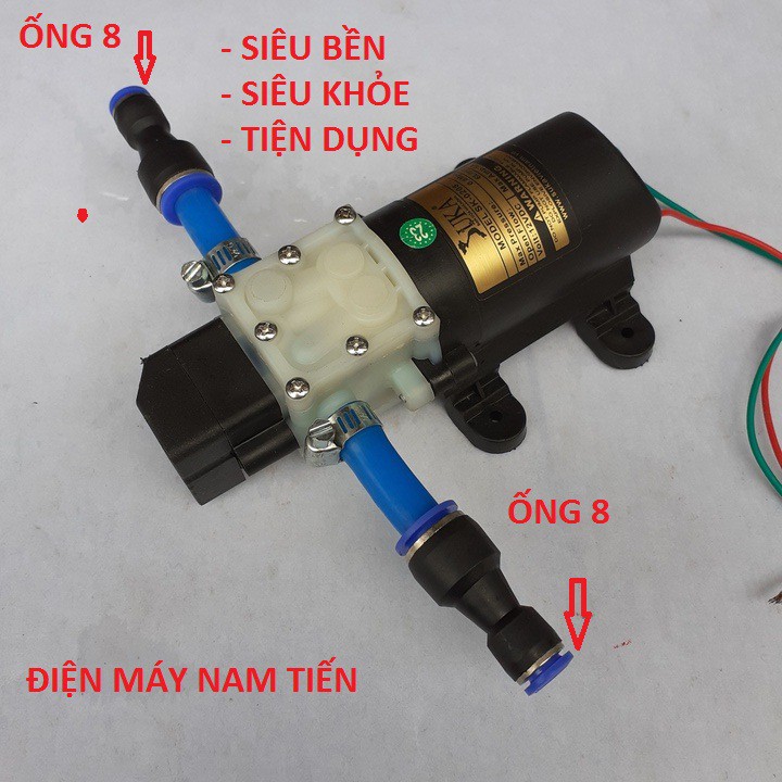 Bộ Máy bơm mini áp lực 12V công suất cao đủ bộ có rơ le tự ngắt , máy bơm nước mini 12v áp lực cao - (bơm tăng áp mini)