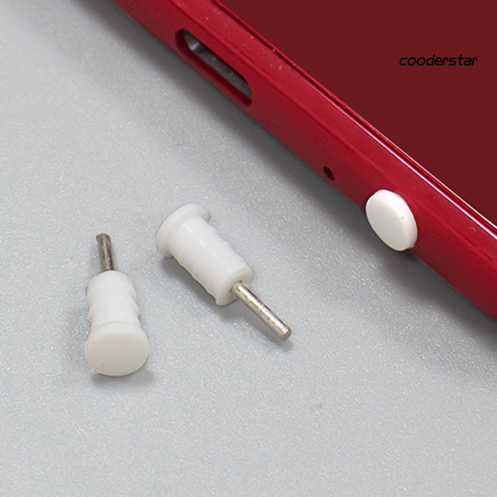 Set 5 nút silicon bịt chống bụi đa năng 3.5mm cho điện thoại thông minh