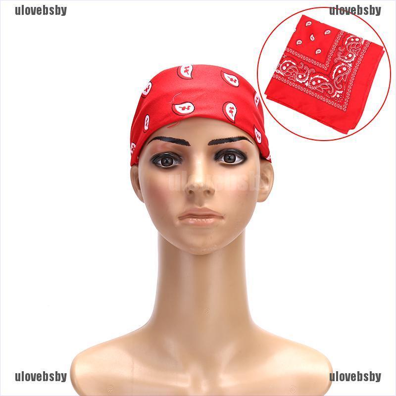 【ulovebsby】New Arrived Unisex Hip Hop Black Bandana Fashion Headwear Hair Band