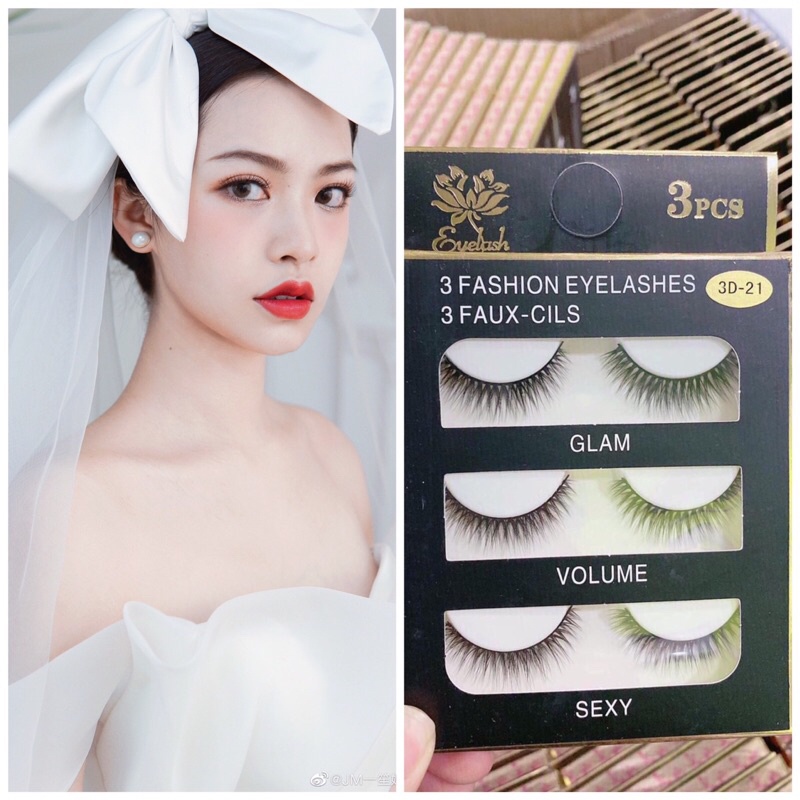 Lông Mi Giả Tự Nhiên 3D-21 ( 3 cặp )