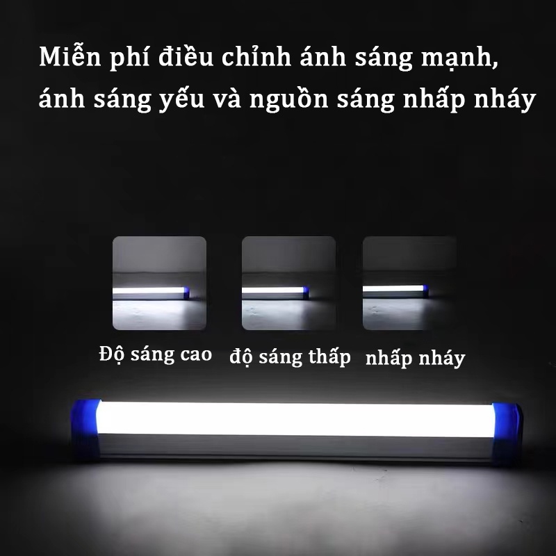 Đèn tích điện, đèn led điện cao cấp  công suất 20W,40W,60W,3 chế độ sáng,kèm dây sạc usb,2 đầu có nam châm