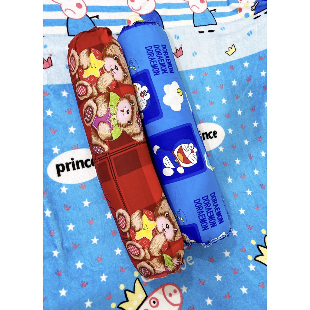ComBO 2 Vỏ Áo Gối Nằm Cotton Doremon Xanh Dương